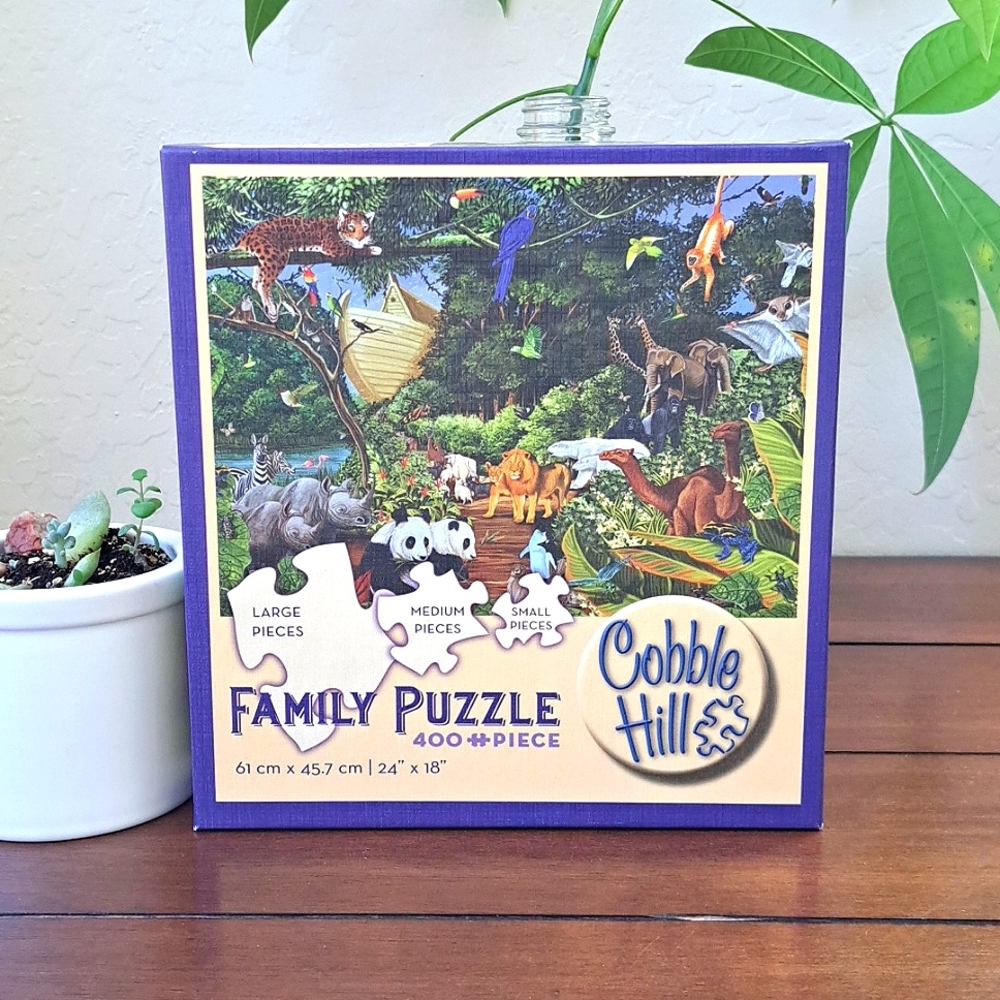 Noah's Ark Complete Family Puzzle by Cobble Hill Made in USA EUC